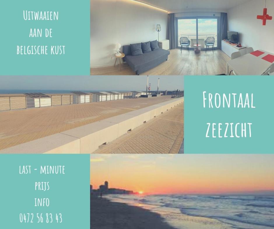 Studio Zwembad Met Frontaal Zeezicht Ostende Exterior foto
